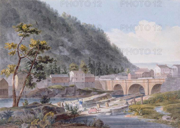 View on the Erie Canal. Hill, J. W. (John William) (1812-1879). 1831. Drawings. The Miriam and Ira D. Wallach Division o