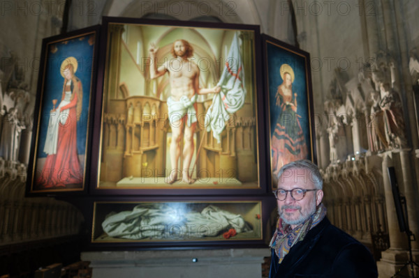 Der umstrittene Cranach-Triegel-Altar ist wieder im Naumburger Dom zu sehen. Die Rueckkehr des Kunstwerks nach Sachsen-A