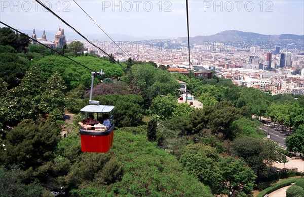 Cable car in Barcelona