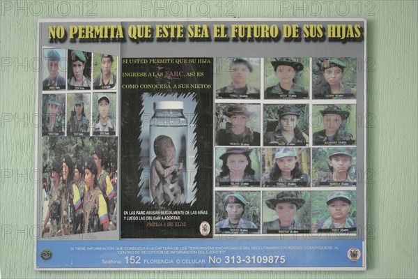 COLOMBIE-AFFICHE ANTI FARC
