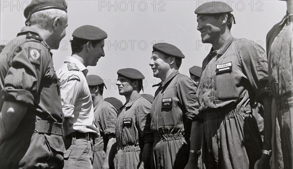 Prince Charles visits the French 11th Parachute Brigade