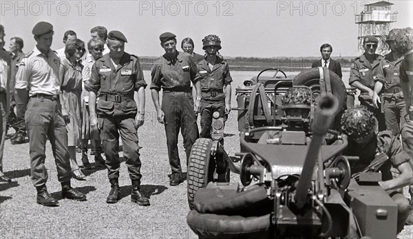 Prince Charles visits the French 11th Parachute Brigade