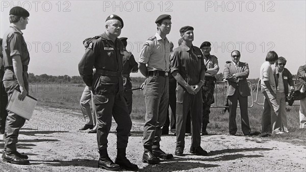 Prince Charles visits the French 11th Parachute Brigade