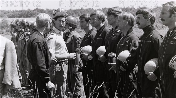 Prince Charles visits the French 11th Parachute Brigade