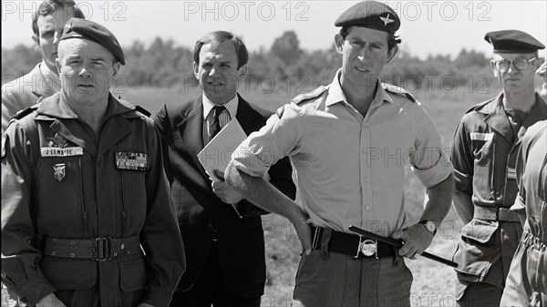 Prince Charles visits the French 11th Parachute Brigade