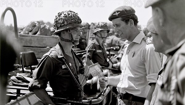 Prince Charles visits the French 11th Parachute Brigade