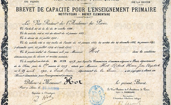 French National Education 1919