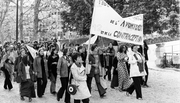 Manifestation pour la libéralisation de l'avortement, Paris, 1973