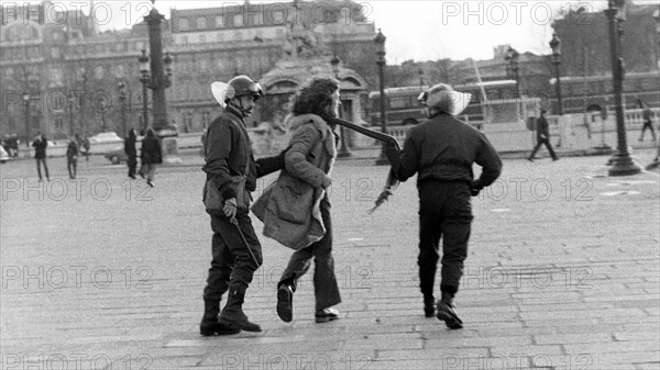 Anti-American demonstration, Paris, 1973