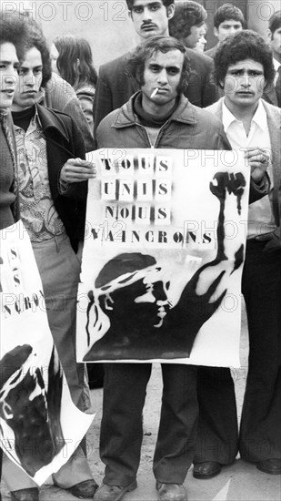 Manifestants pakistanais, Paris, 1974