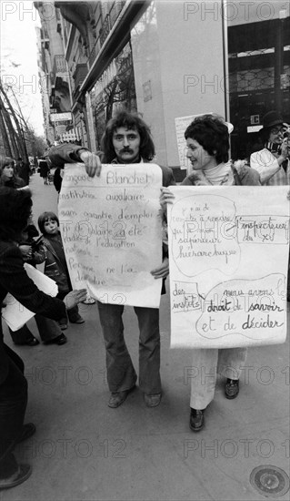 Teachers demonstrating, Paris, 1974