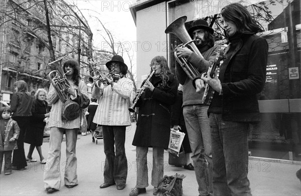 Manifestation d'instituteurs et professeurs, Paris, 1974