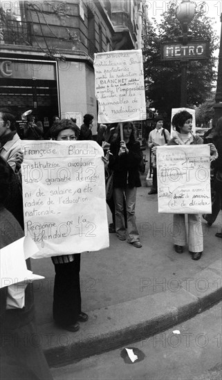 Teachers demonstrating, Paris, 1974