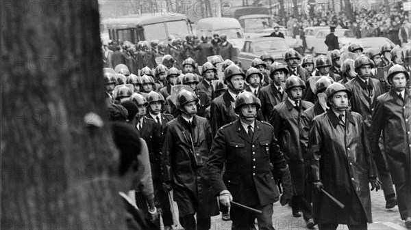 Manifestion pour protester contre la mort de Mohamed Diab, Paris, 1972