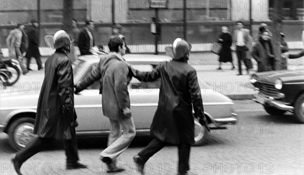 Demonstration to protest against the death of Mohamed Diab, Paris, 1972