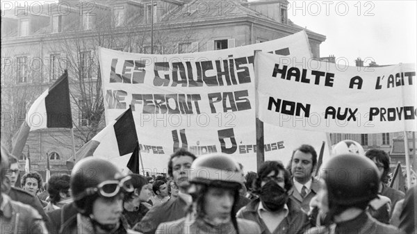 Manifestation des militants d'Ordre Nouveau, Paris, 1973