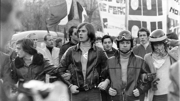 Manifestation des militants d'Ordre Nouveau, Paris, 1973