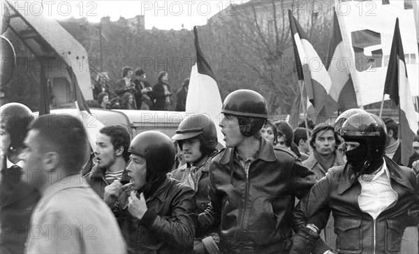 Manifestation des militants d'Ordre Nouveau, Paris, 1973