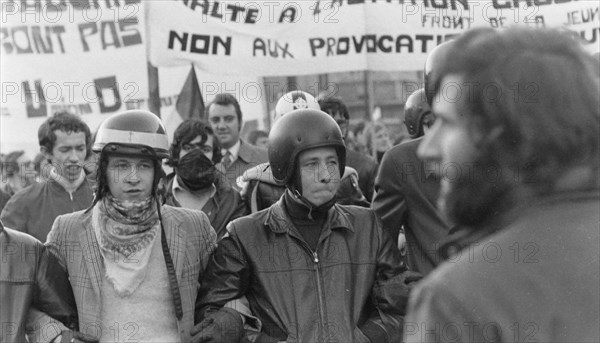 Manifestation des militants d'Ordre Nouveau, Paris, 1973