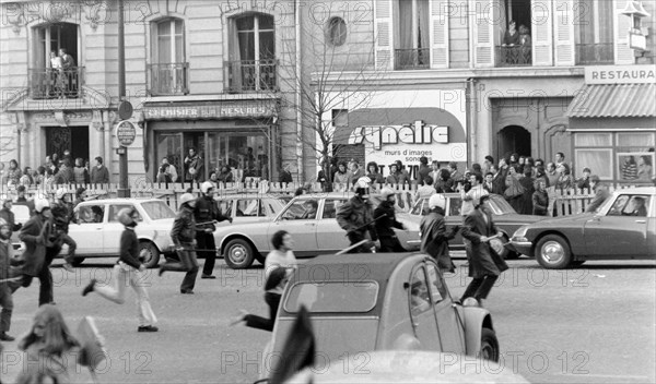 Manifestation des militants d'Ordre Nouveau, Paris, 1973