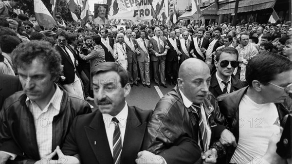 Manifestation du Front National en faveur de l'école libre, Paris, 1984