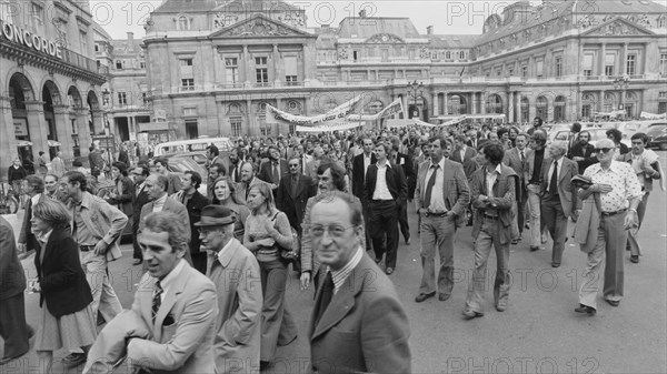 Demonstration against the architecture draft bill, Paris, 1975