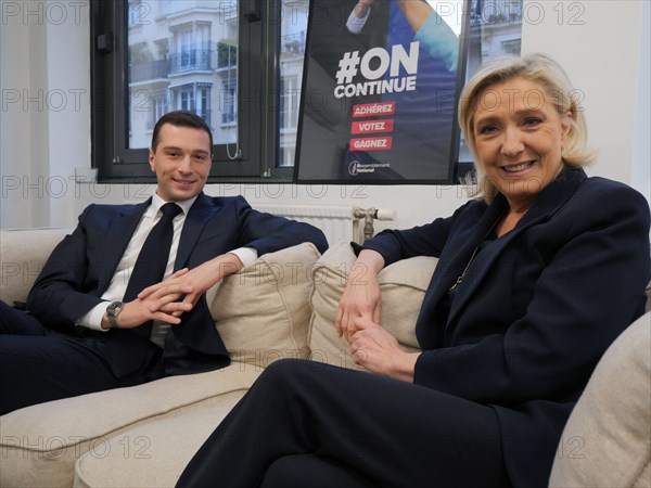 Jordan Bardella and Marine Le Pen, 2024