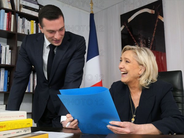 Jordan Bardella and Marine Le Pen, 2024