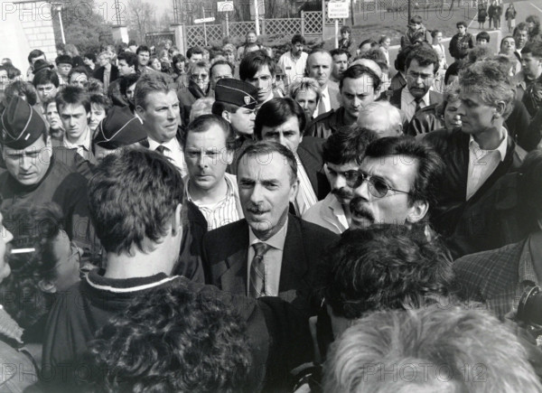 Manifestation à Clichy-sous-Bois, en 1989