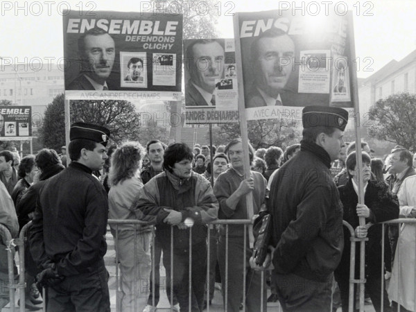Manifestation à Clichy-sous-Bois, en 1989