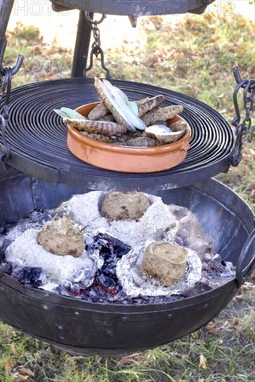 Buffet gaulois : céleri en coque de sel