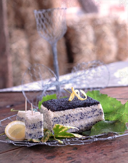 Eggs for dinner: light terrine with lumpfish eggs
