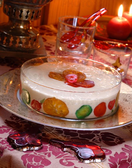 Dîner du Grand Nord : mousse au miel et fruits confits