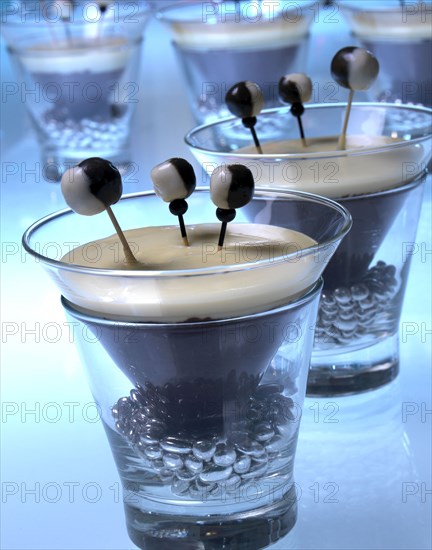 Totally Space theme dinner: chocolate mint licorice verrine