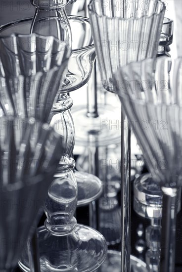 Christmas dinner with strass: crystal glasses