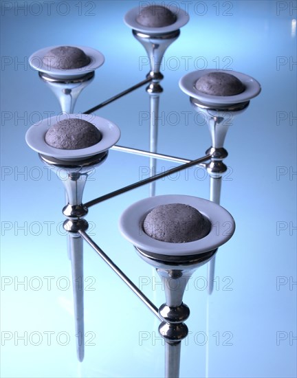 Totally Space theme dinner: small black sesame Bavarian creams
