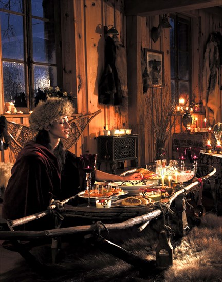 Dîner du Grand Nord : table décorée par Diane Vanier