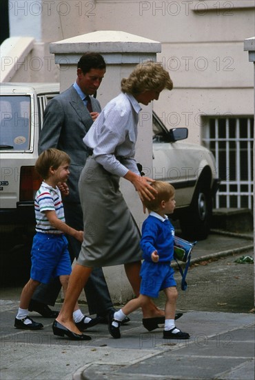 Prince Charles, princesse Diana, prince William et prince Harry