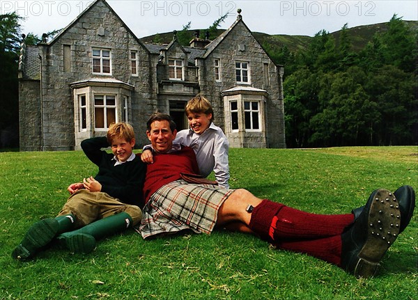 Le prince Charles, avec William et Harry