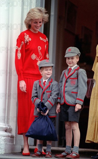 Princesse Diana, prince William et prince Harry