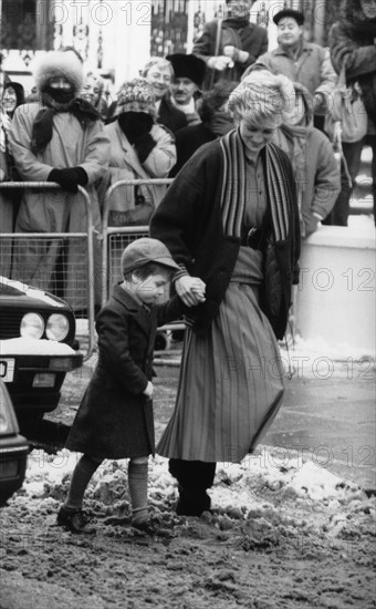 Prince William et princesse Diana