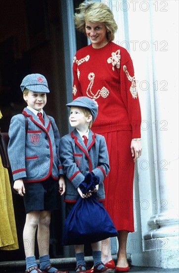 Prince William, prince Harry et princesse Diana