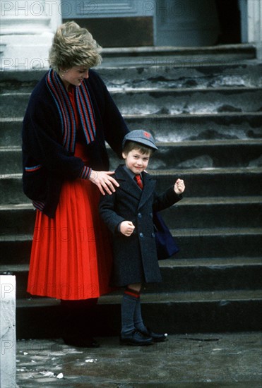 Prince William et princesse Diana