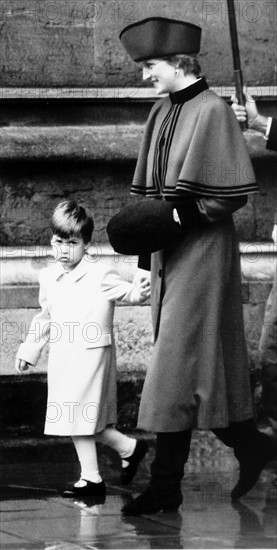 Prince William et princesse Diana