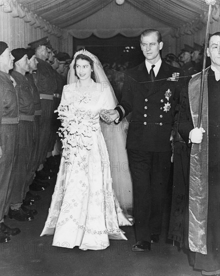 Mariage de la princesse Elisabeth et du Prince Philip Mountbatten