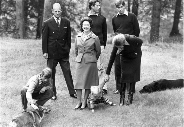 La reine Elisabeth II en famille