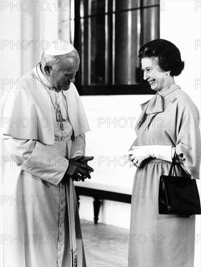 Le pape Jean-Paul II en visite officielle en Grande-Bretagne