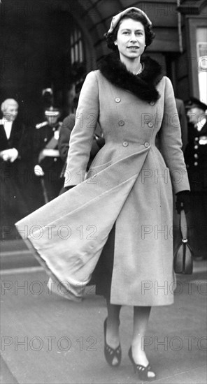 Queen Elizabeth II smiles as she visits the North East