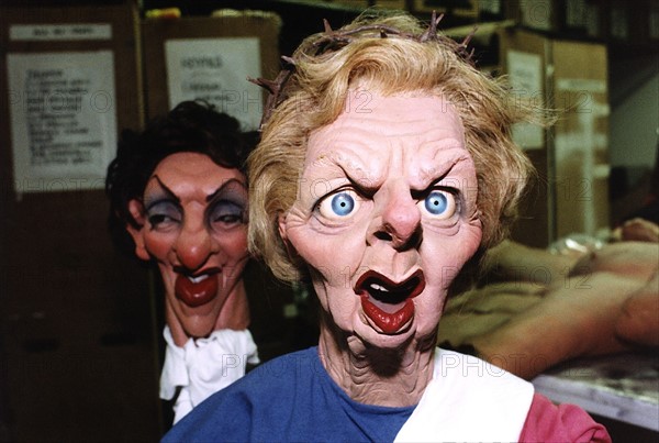 TV Progamme Spitting Image - puppet of Margaret Thatcher. 1992