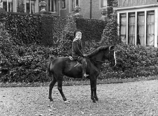 Portrait du jeune prince de Galles à cheval